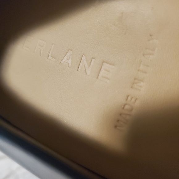 Everlane 2 Tone Black & White Pointed Leather Flat Loafers Size 8 - Picture 5 of 12